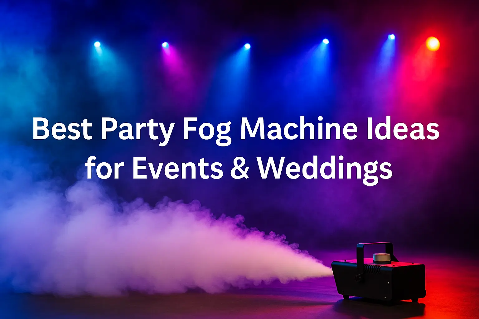 Best party fog machine ideas for weddings and events with stage lighting effects - Best Party Fog Machine Ideas for Events & Weddings - Vorlane - Vorlane