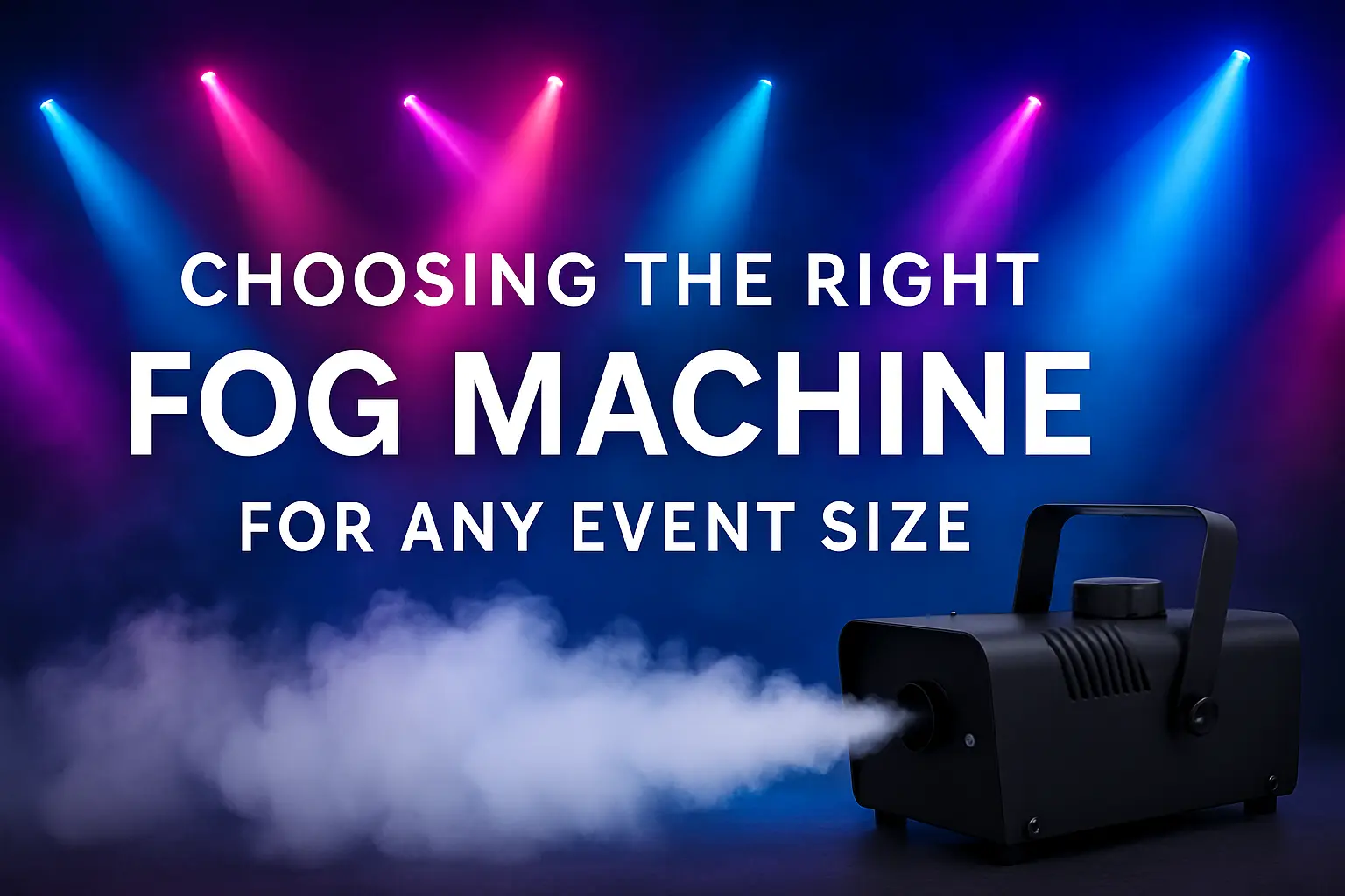 Choosing the right fog machine event size banner - Choosing the Right Fog Machine for Any Event Size - Vorlane - Vorlane