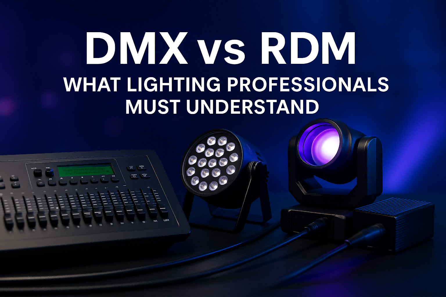 Comparison of DMX and RDM lighting control systems - DMX vs RDM: What Lighting Professionals Must Understand - - Vorlane