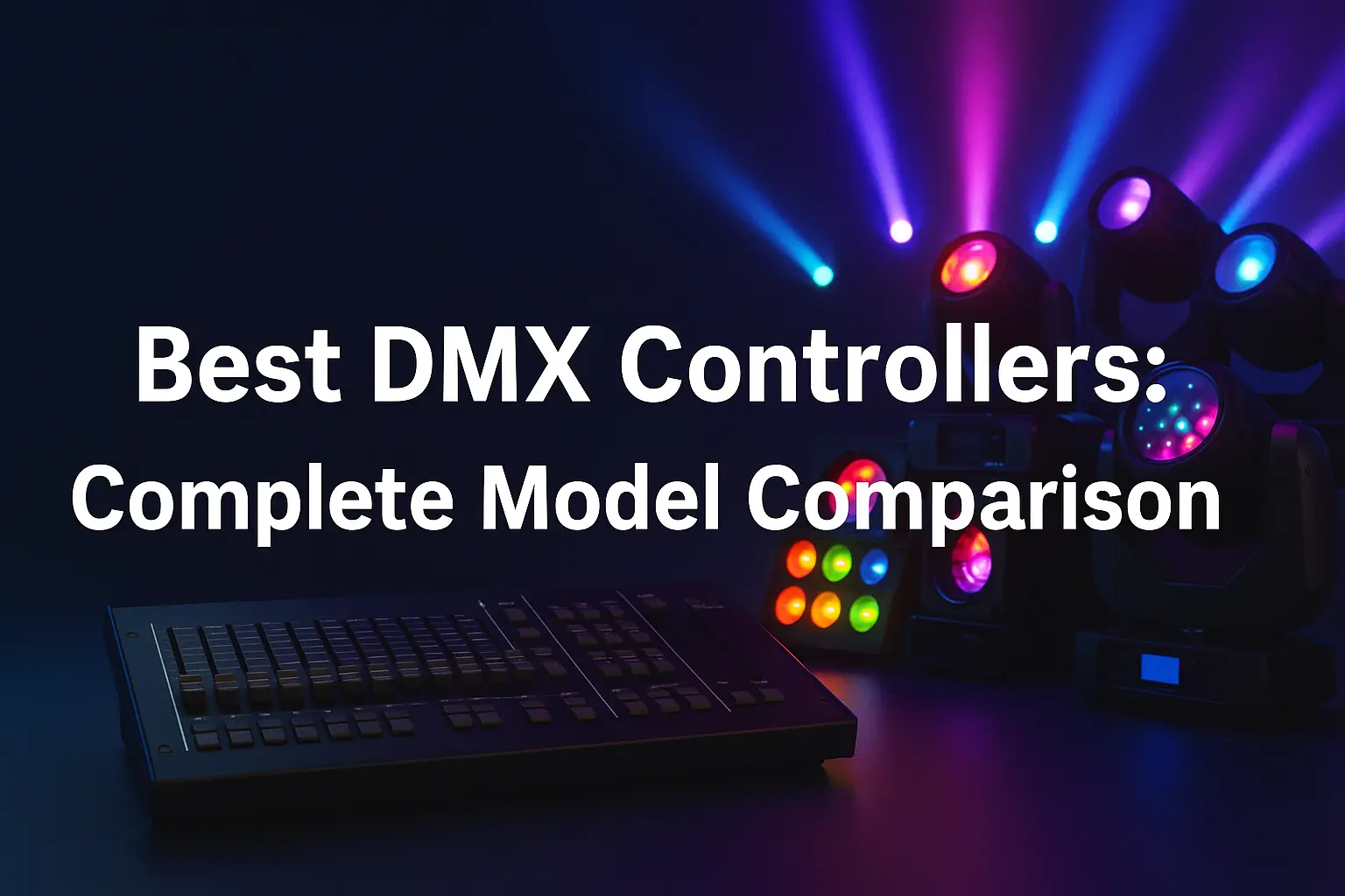 DMX controller comparison title graphic 2026 - Best DMX Controllers: Complete Model Comparison - Vorlane - Vorlane