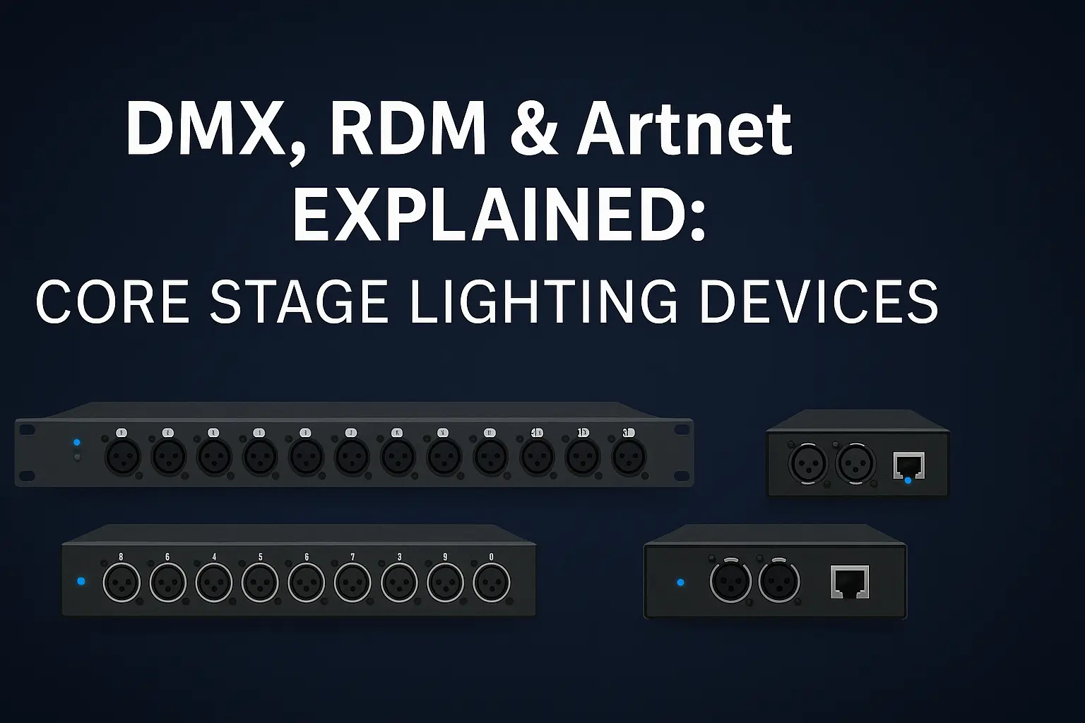 dmx rdm artnet stage lighting devices setup - DMX, RDM & Artnet Explained: Core Stage Lighting Devices - Vorlane