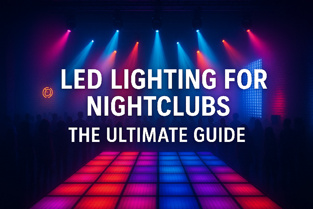 LED nightclub dance floor with colorful beam lighting - LED Lighting for Nightclubs: Complete Design & Setup Guide - - Vorlane