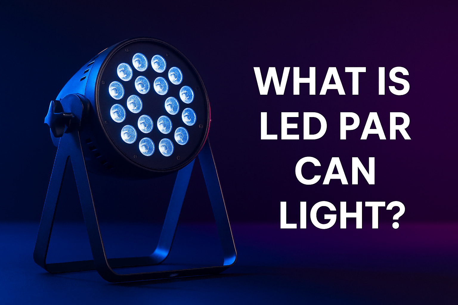 LED PAR CAN light illuminating stage with colorful beams - What is LED PAR CAN Light? Full Guide for Stage Pros - Vorlane