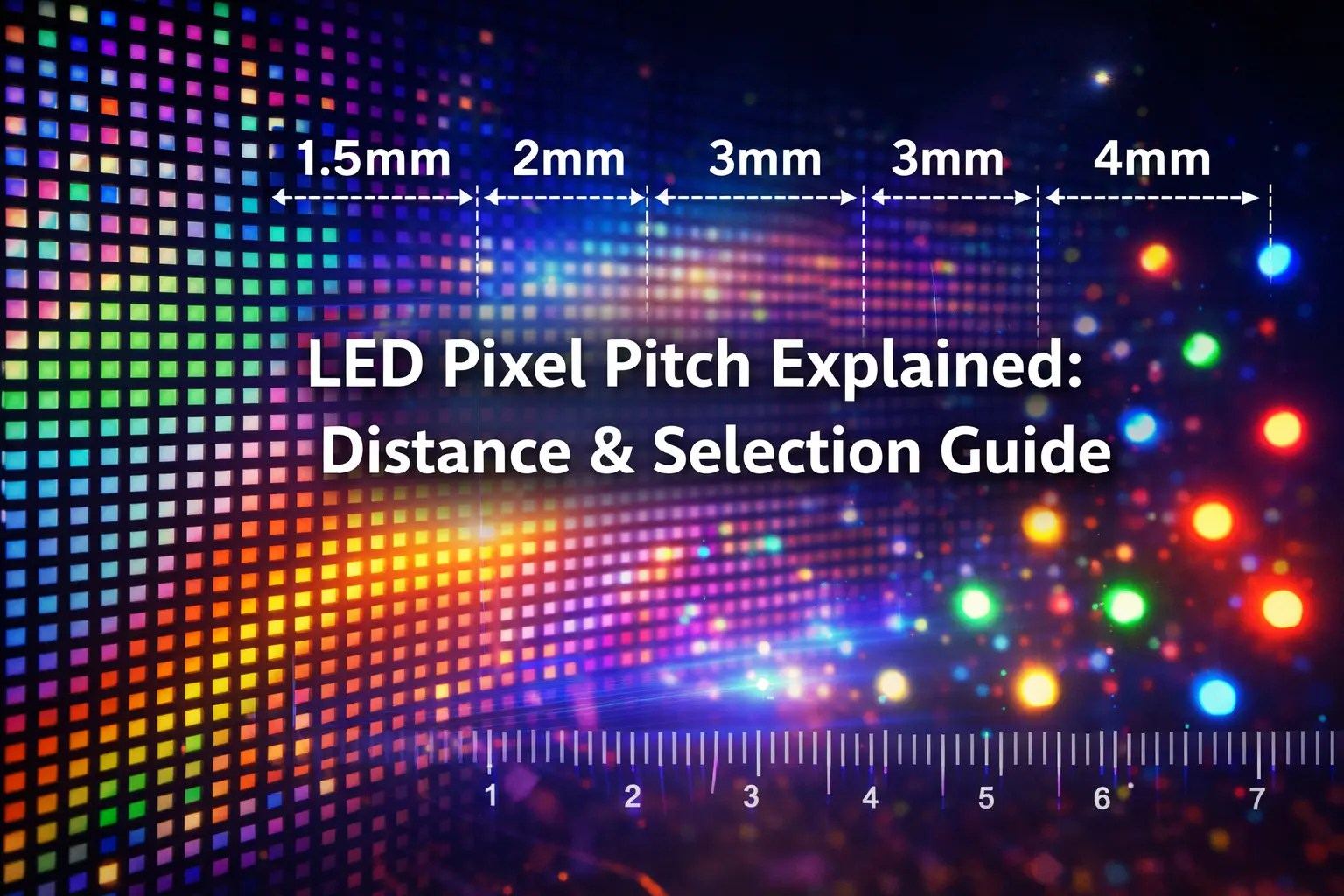 LED pixel pitch explained with viewing distance and display resolution - Leading LED lighting Manufacturer - Vorlane - Vorlane